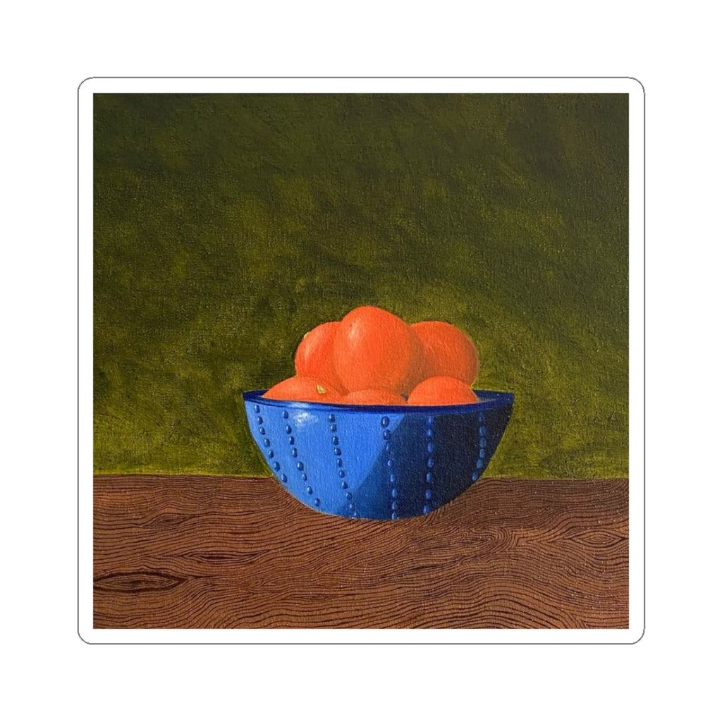 Oranges In Blue - Sticker
