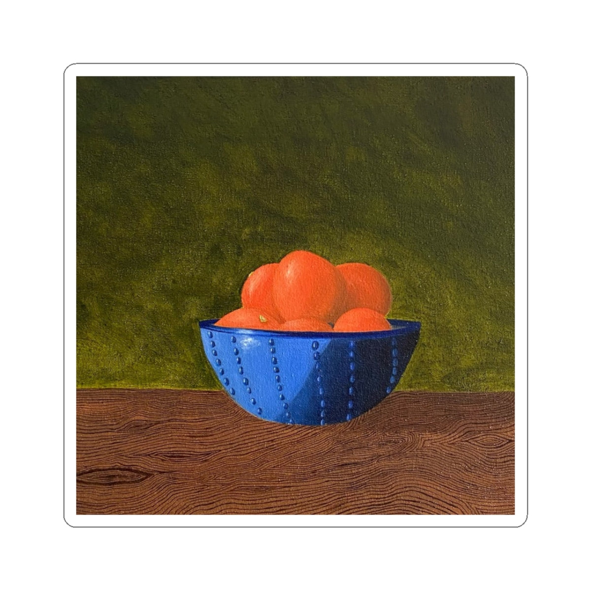 Oranges In Blue - Sticker